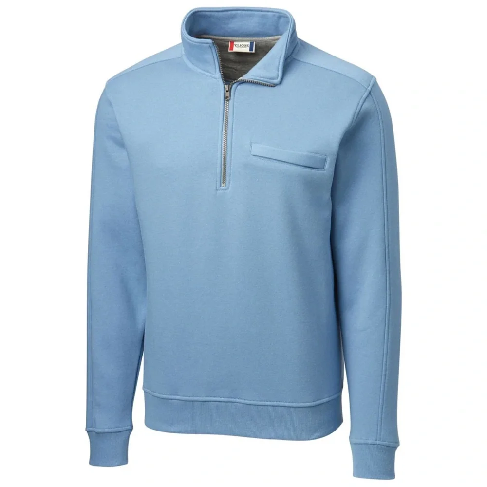 Men's Light Blue Cadiz Half Zip Sweater